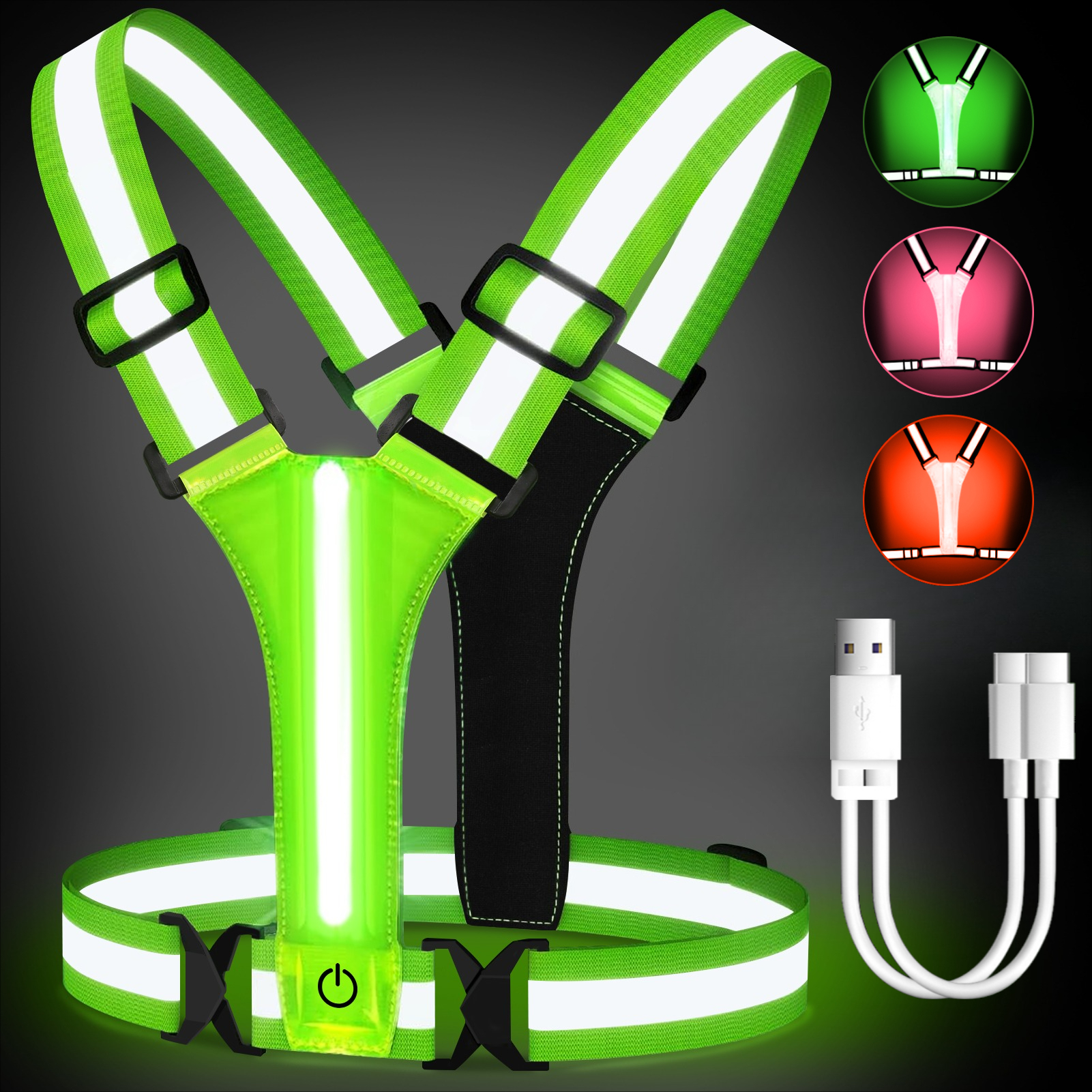 Running Gear For Winter - Outdoor Night Walking Safety Vests Highlight