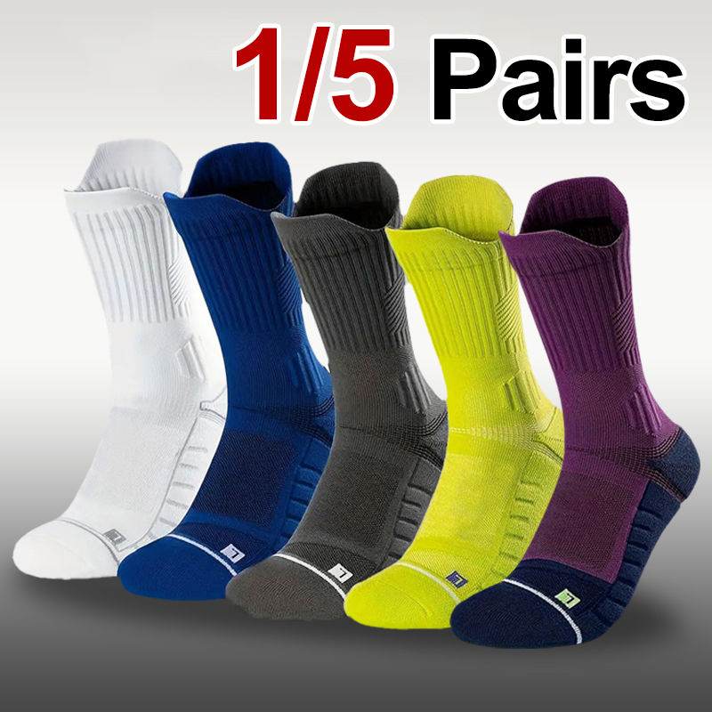 Running Gear Marathon - 1/5 Pair Men Towel Bottom Basketball