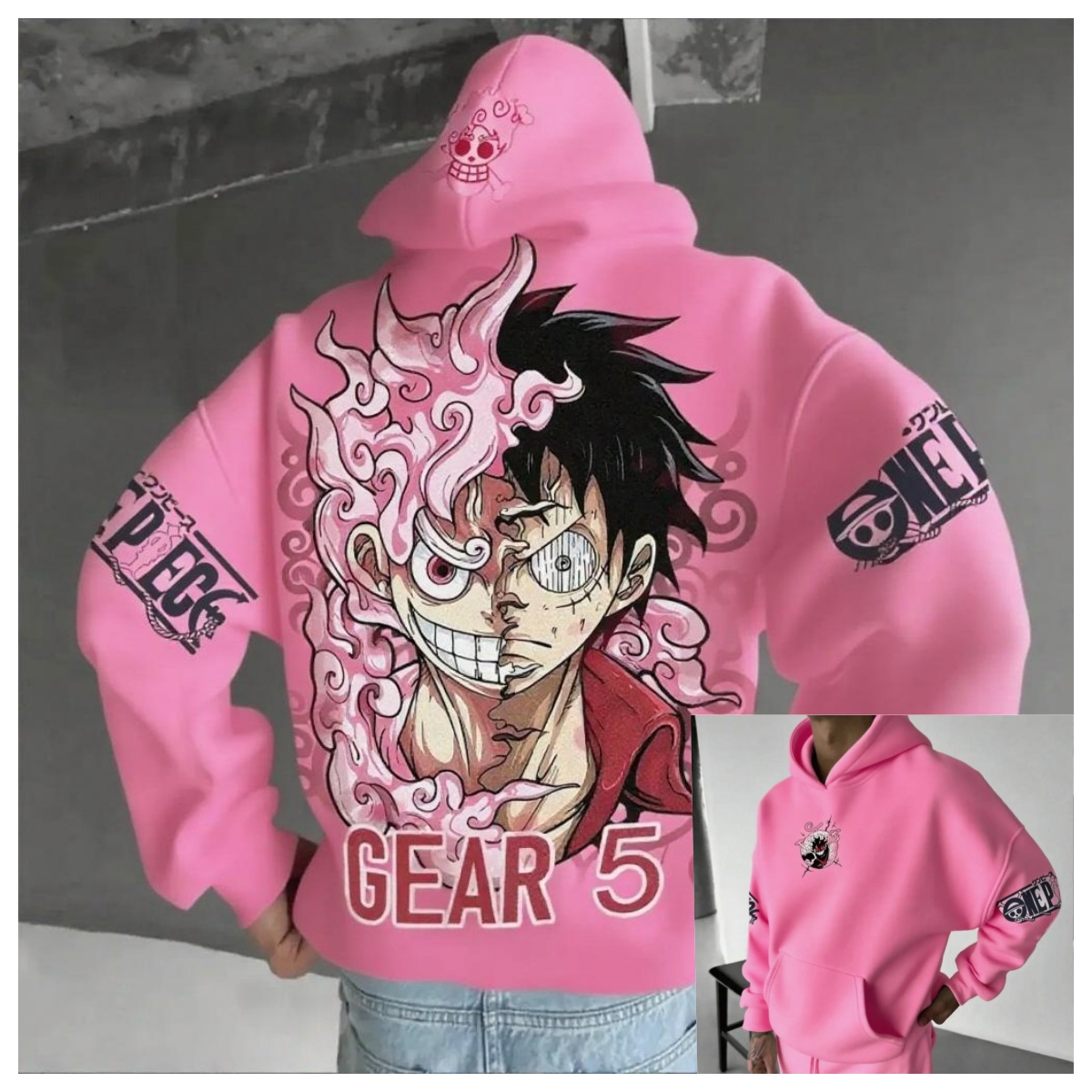 Men Women Pink Loose Hoodie On - Running Gear For Winter incelemesi ve fiyatı