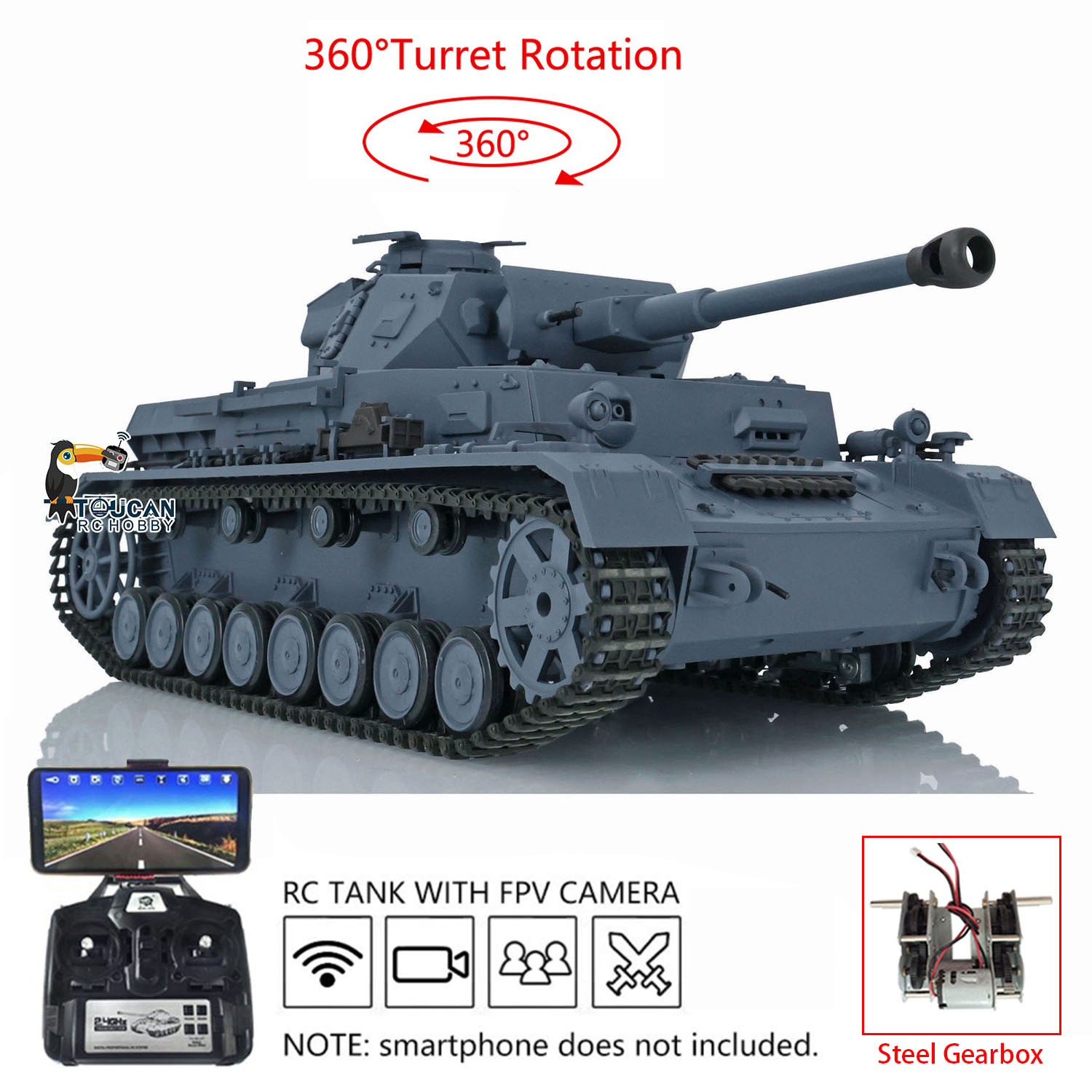 Henglong 1/16 7.0 Plastic FPV  - Running Gear Box incelemesi ve fiyatı