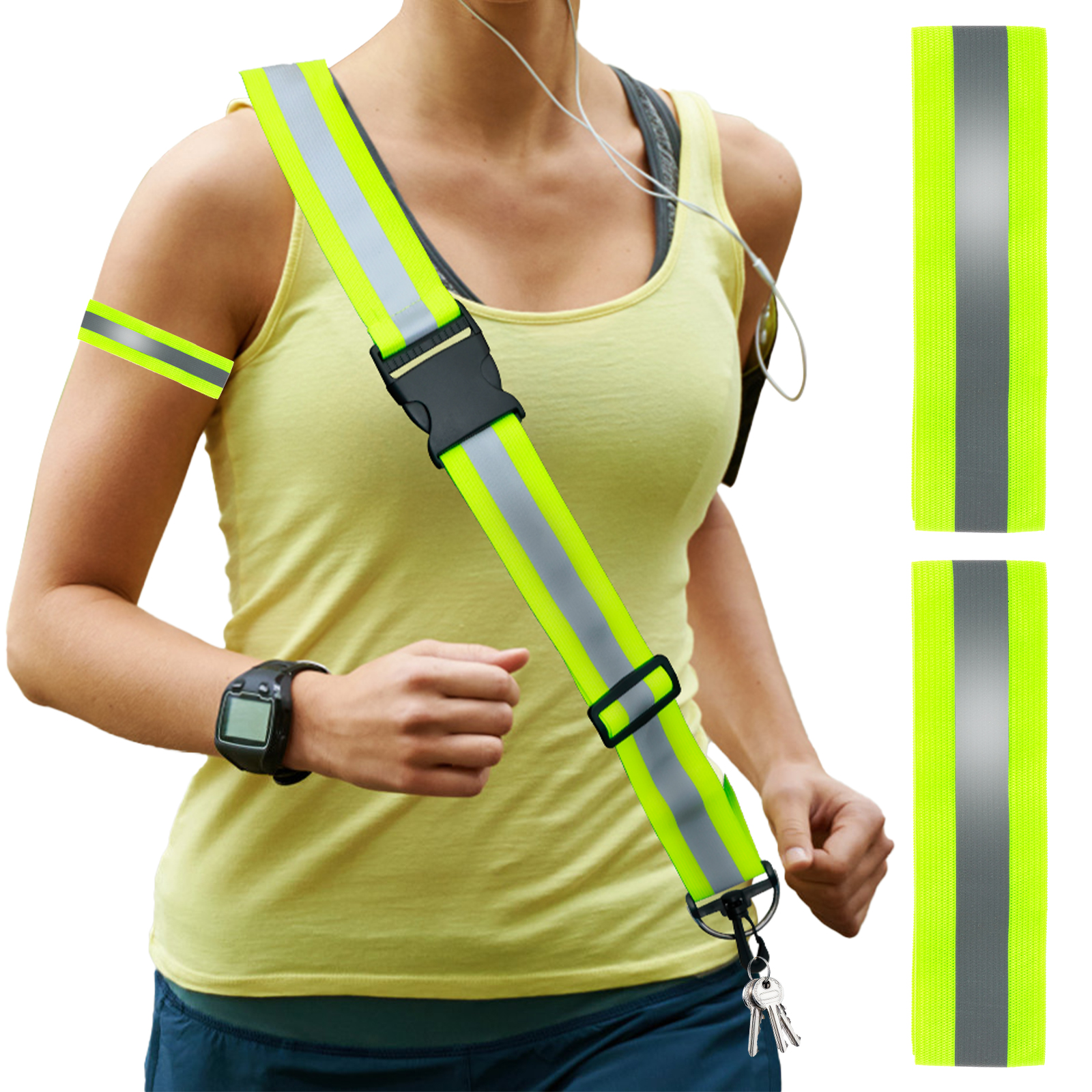 3pcs Reflective Sash for Walki - Reflective Running Gear Vest incelemesi ve fiyatı