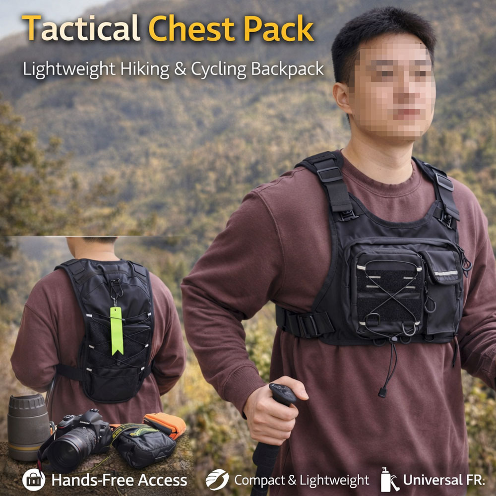 Tactical Vest Chest Bag with 2 - Reflective Running Gear Vest incelemesi ve fiyatı