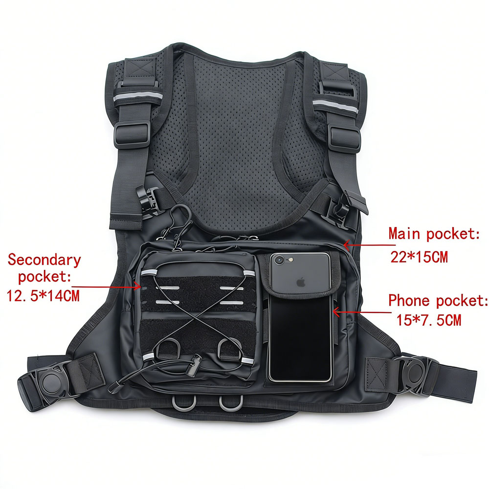 Tactical Vest Chest Bag with 2 - Reflective Running Gear Vest incelemesi ve fiyatı